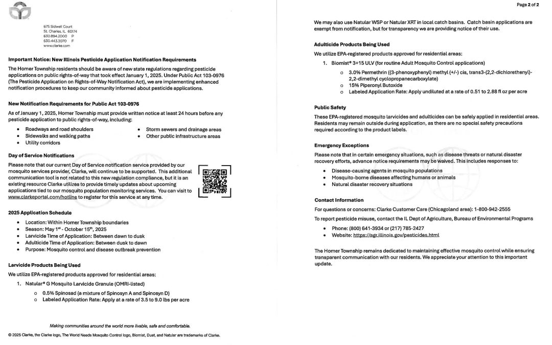 Important Notice: New Illinois Pesticide Application Notification Requirements